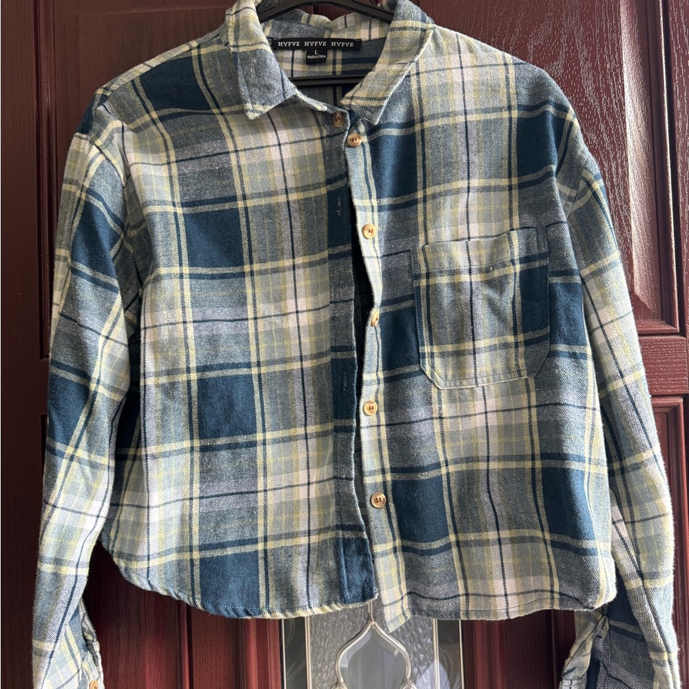 Blue and Green flannel shirt